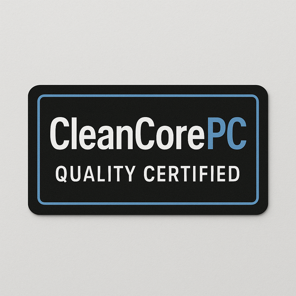 CleanCore PC Quality Certified – kvalitetsmärkning